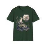 Vintage Frog & Floating Fishbowl T-Shirt — Whimsical Nature Tee