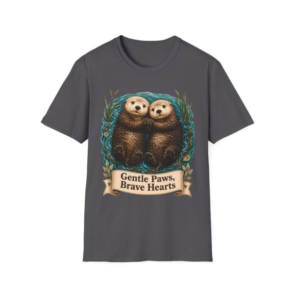 Otter Couple T-Shirt — "Gentle Paws, Brave Hearts" Cute Animal Tee