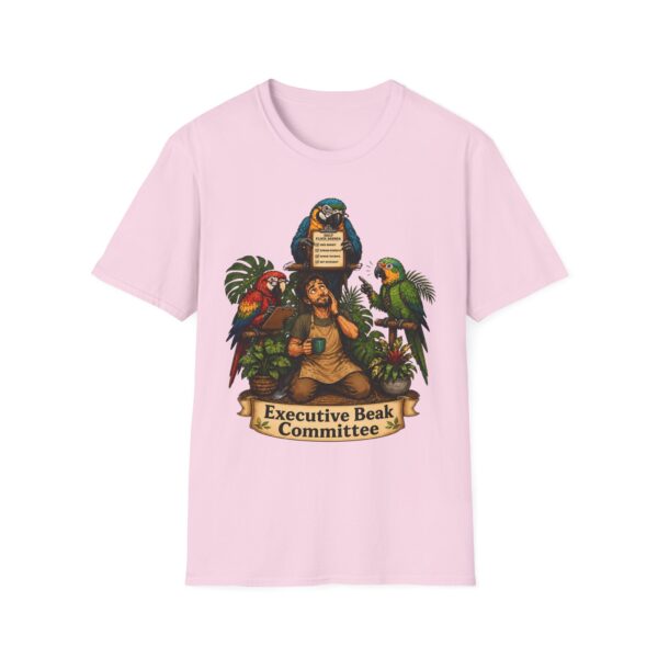 Executive Beak Committee T-Shirt — Photoreal Exotic Parrot Portrait