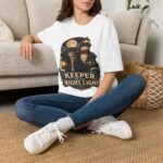 Keeper of the Night Lighthouse Cat T-Shirt — Night Light Graphic Tee