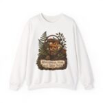 Mushroom Basket Sweatshirt — "Mushrooms, Moss, and Quiet Walks" Cozy Nature Crewneck