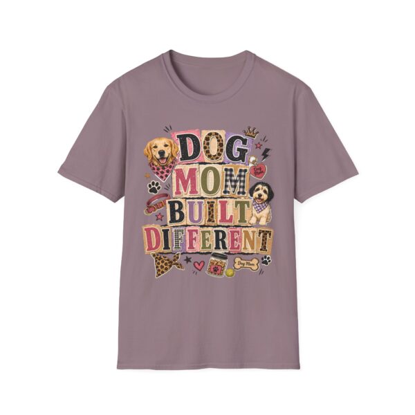 Dog Mom, Built Different T-Shirt — Cute Graphic Tee for Dog Lovers