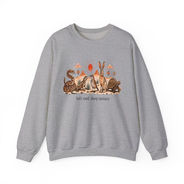 Desert Fox and Hare Illustration Sweatshirt | Soft Sand Sharp Instincts