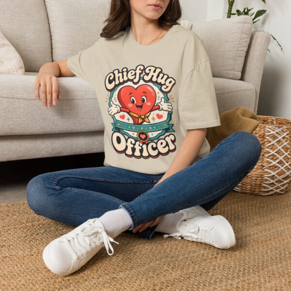 Chief Hug Officer T-Shirt — Cute Retro Heart Cartoon Gift