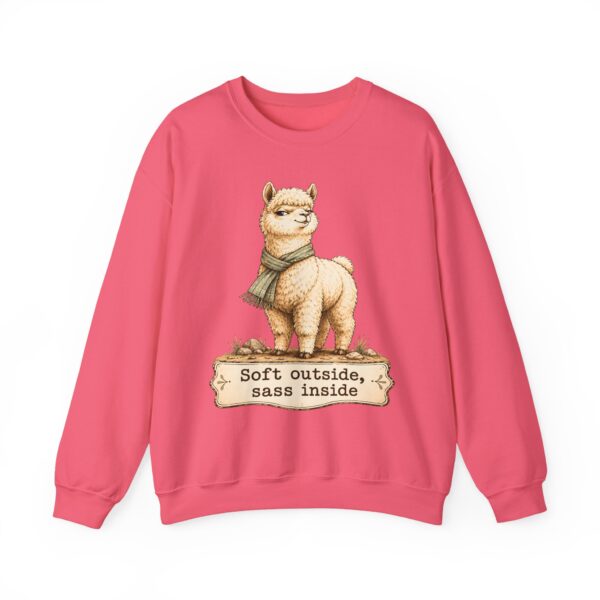 Alpaca Crewneck Sweatshirt – "Soft outside, sass inside" Cozy Graphic Pullover