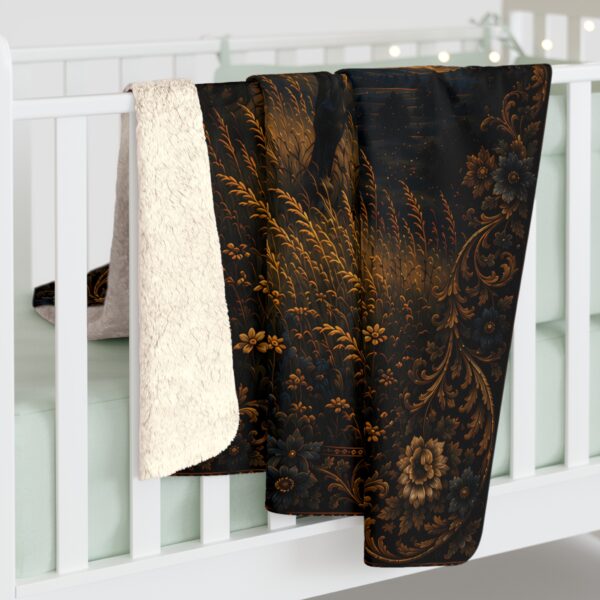 Moonlit Stallion Sherpa Blanket — Cozy Horse Fleece Throw