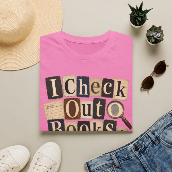 Book Lover T-Shirt — "I Check Out Books & Cold Cases" Graphic Tee