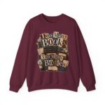 Sweatshirt — "Too Many Books, Too Many Bodies" Cozy Reader Crewneck