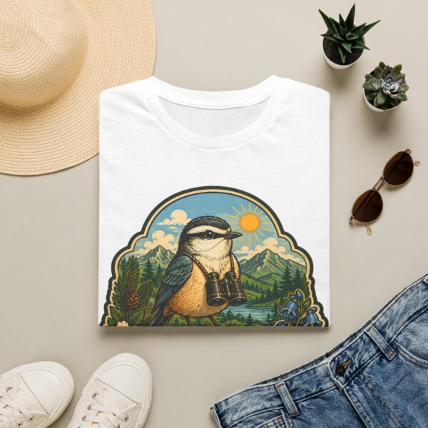 Rare Sightings Calm Mornings bird illustration T-Shirt | nature hiking outdoors