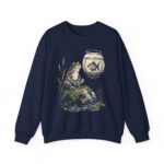 Vintage Frog & Floating Fishbowl Sweatshirt — Nostalgic Nature Crewneck