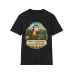 Rare Sightings Calm Mornings bird illustration T-Shirt | nature hiking outdoors