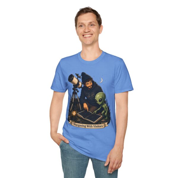 Stargazing with Visitors T-Shirt — Astronomy Alien Stargazing Map Tee