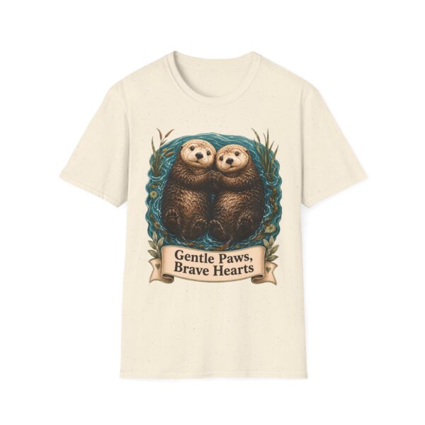 Otter Couple T-Shirt — "Gentle Paws, Brave Hearts" Cute Animal Tee
