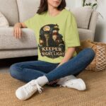 Keeper of the Night Lighthouse Cat T-Shirt — Night Light Graphic Tee