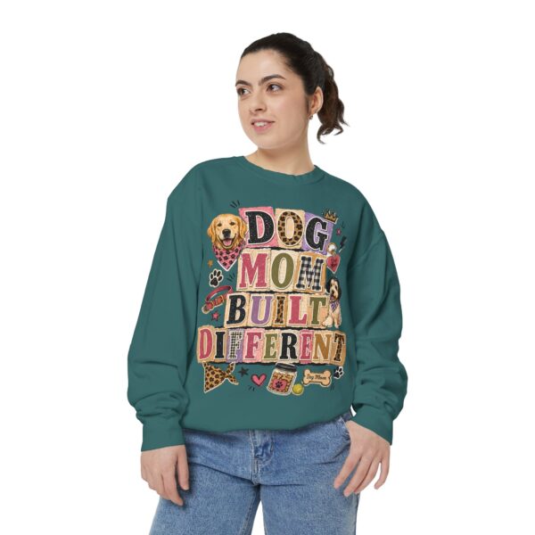 Dog Mom Built Different Sweatshirt — Paw Print Crewneck for Dog Lovers