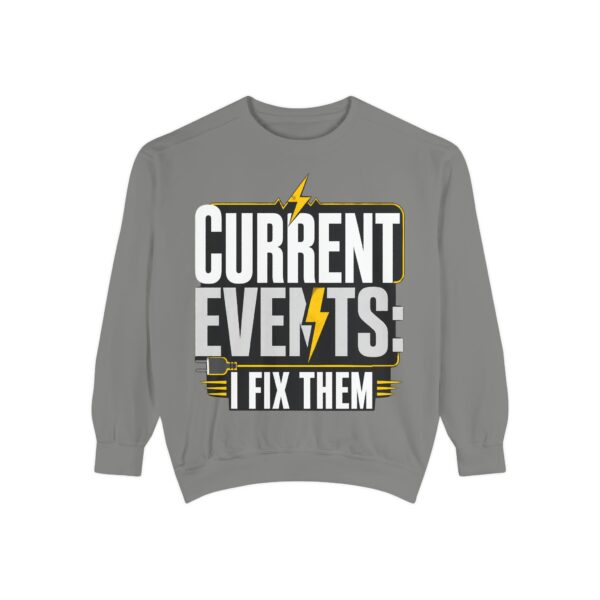 Electrician Crewneck Sweatshirt — "Current Events: I Fix Them"