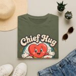 Chief Hug Officer T-Shirt — Cute Retro Heart Cartoon Gift