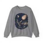 Retro Astronomer Sweatshirt — Falling Star (Broken Clock)
