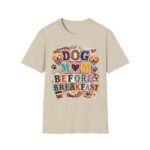 Dog Mom Before Breakfast Retro Paw & Bone T-Shirt