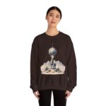 Goat Disco Crewneck Sweatshirt — Retro Disco Ball Farm Graphic