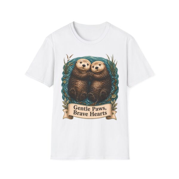 Otter Couple T-Shirt — "Gentle Paws, Brave Hearts" Cute Animal Tee