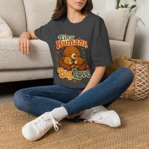 Tiny Humans, Big Love Bear Mom & Baby T-Shirt