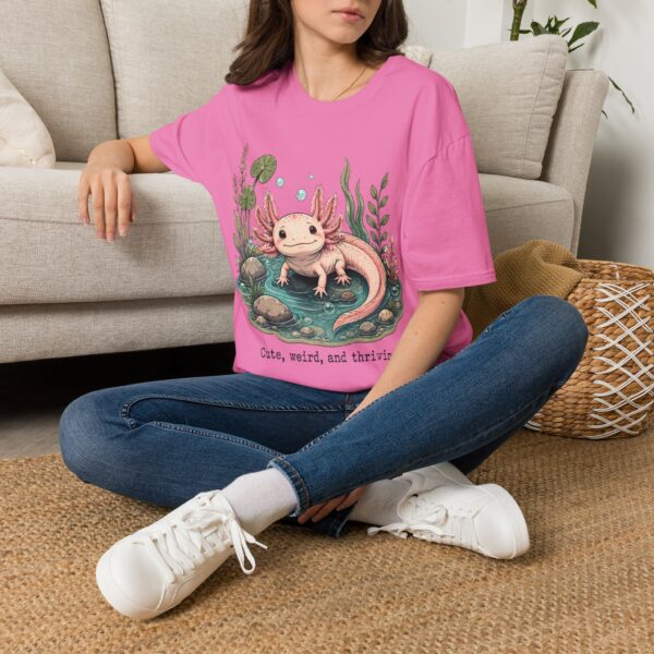 Cute Pink Axolotl T-Shirt — "Cute, Weird, and Thriving"