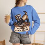 Certified Sock Thief Sweatshirt — Cute Ferret/Weasel Graphic Crewneck