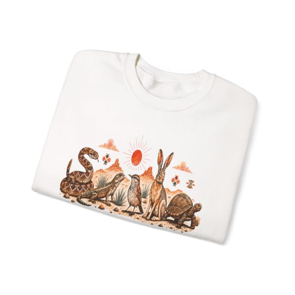 Desert Fox and Hare Illustration Sweatshirt | Soft Sand Sharp Instincts