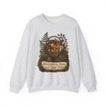 Mushroom Basket Sweatshirt — "Mushrooms, Moss, and Quiet Walks" Cozy Nature Crewneck