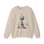 Goat Disco Crewneck Sweatshirt — Retro Disco Ball Farm Graphic