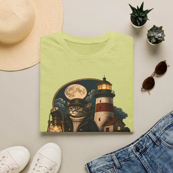 Keeper of the Night Lighthouse Cat T-Shirt — Night Light Graphic Tee