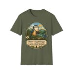 Rare Sightings Calm Mornings bird illustration T-Shirt | nature hiking outdoors