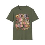 Dog Mom, Built Different T-Shirt — Cute Graphic Tee for Dog Lovers