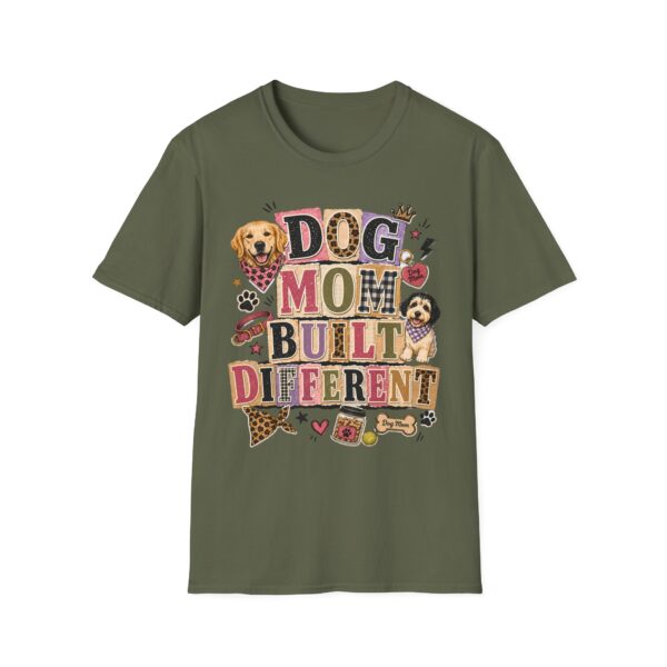 Dog Mom, Built Different T-Shirt — Cute Graphic Tee for Dog Lovers