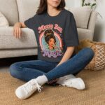 Messy Bun Magic Retro Rainbow Hair Lover T‑Shirt