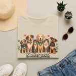 Shelter Paws Forever Hearts Rescue Dogs & Cats Adoption T-Shirt
