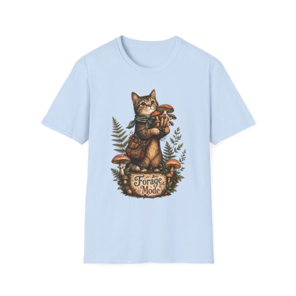 Cat Forager T-Shirt — Cute Kitten Holding Mushrooms “Forage Mode”