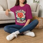 Chief Hug Officer T-Shirt — Cute Retro Heart Cartoon Gift