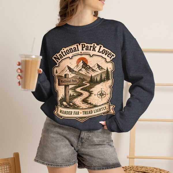 National Park Lover Vintage Hiking Crewneck Sweatshirt