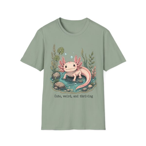 Cute Pink Axolotl T-Shirt — "Cute, Weird, and Thriving"