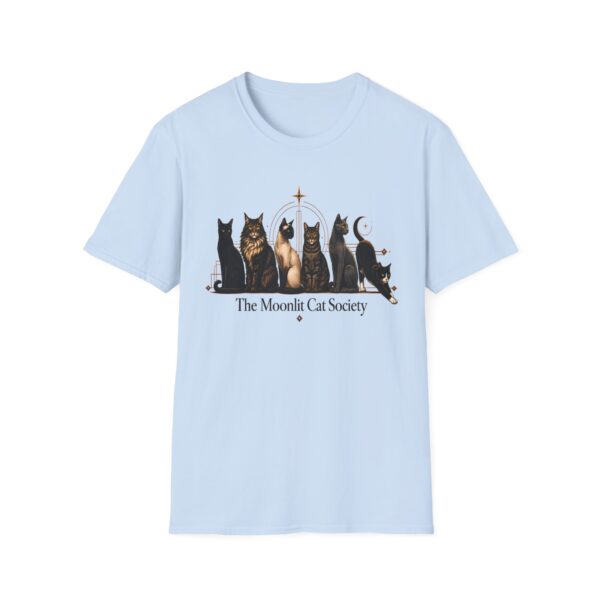Moonlit Cat Society Graphic Tee - Cat Moonlight Shirt