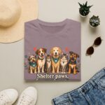 Shelter Paws Forever Hearts Rescue Dogs & Cats Adoption T-Shirt