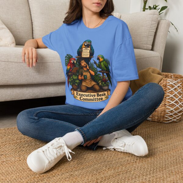 Executive Beak Committee T-Shirt — Photoreal Exotic Parrot Portrait