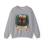 Otter Crewneck Sweatshirt — 'Gentle Paws, Brave Hearts' Cute Animal Graphic