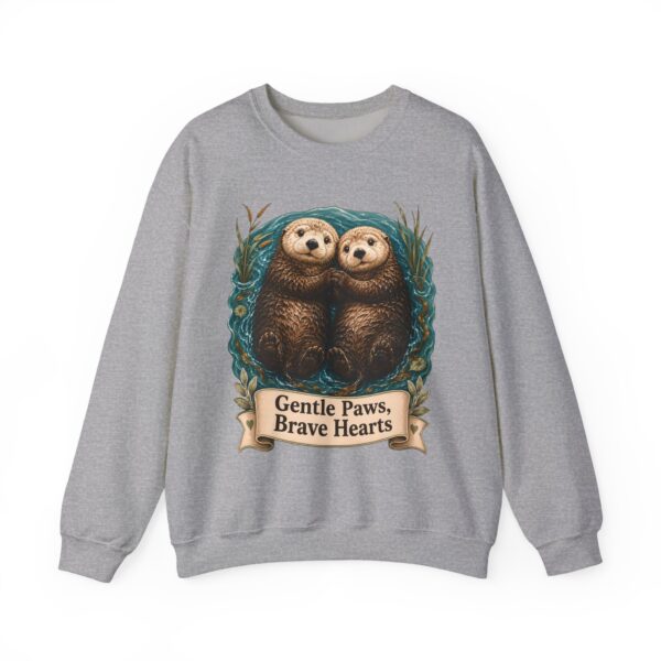 Otter Crewneck Sweatshirt — 'Gentle Paws, Brave Hearts' Cute Animal Graphic