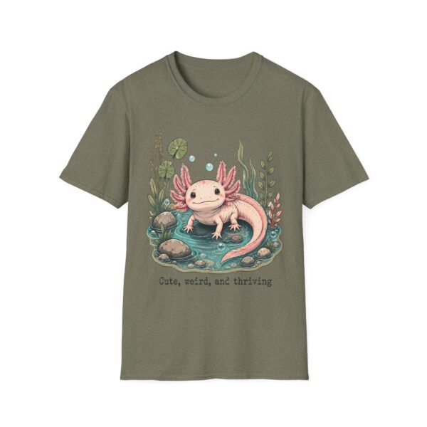 Cute Pink Axolotl T-Shirt — "Cute, Weird, and Thriving"