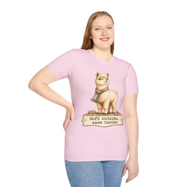 Alpaca T-Shirt — "Soft Outside, Sass Inside" Graphic Tee