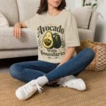 Avocado With Boundaries T-Shirt — Funny Self-Care Fruit Graphic Tee
