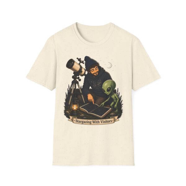 Stargazing with Visitors T-Shirt — Astronomy Alien Stargazing Map Tee